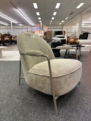 Fauteuil Tina, geweven, taupe